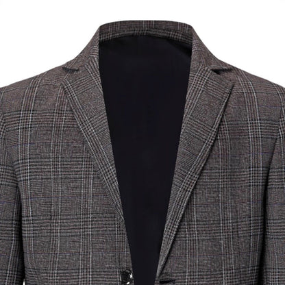 Herren Blazer Modern Karomuster Slim Fit Berlin Style