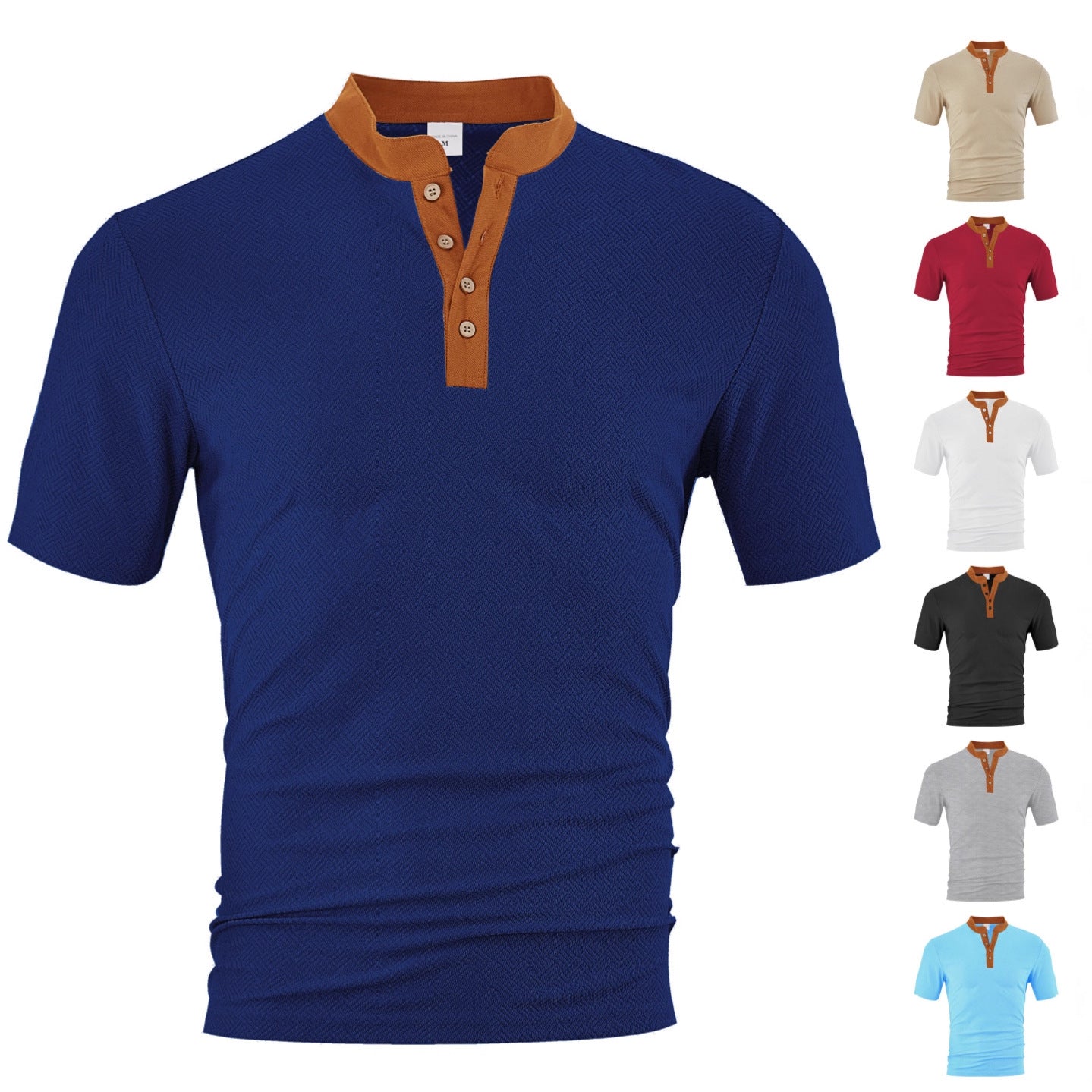 Herren Polohemd Elegantes Design Strukturiert Modern - BerlinGlamour