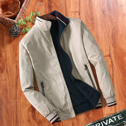 Herren Windjacke Übergangsjacke Wasserabweisend Hochkragen