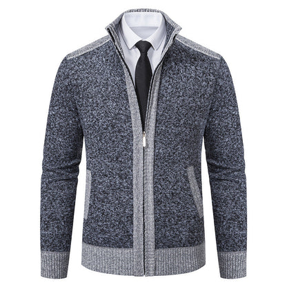 Herren Strickjacke Elegante Modern mit Reißverschluss