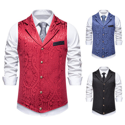 Herren Weste Elegante Hochwertig Mustered