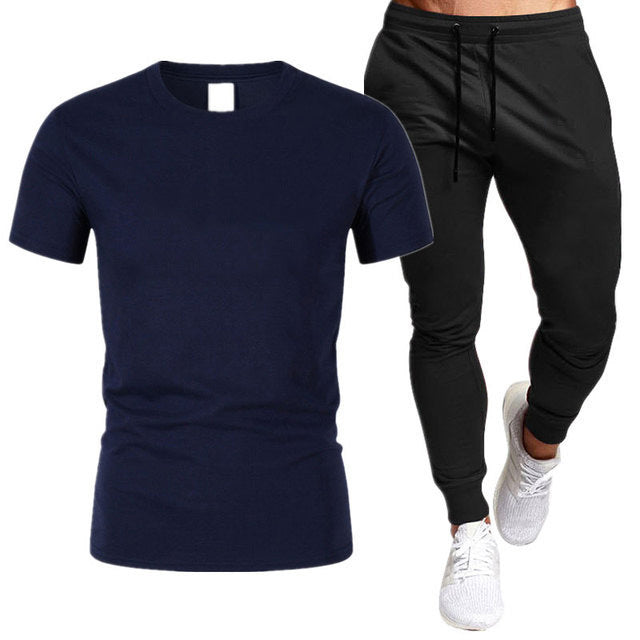 Herren Sportset T-Shirt und Jogginghose Sportlich Komfortabel