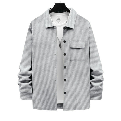 Herren Jacke Hemd Lässig Modern Casual