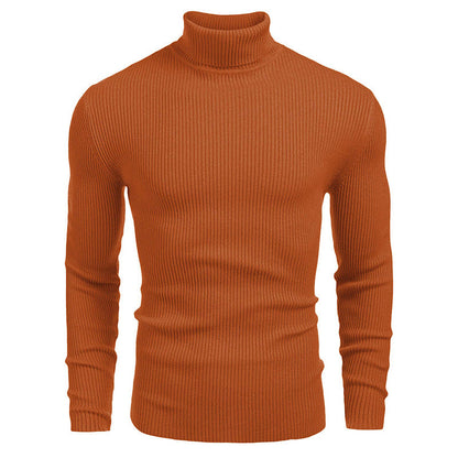 Herren Stehkragenpullover Feinripp Optik Elegant