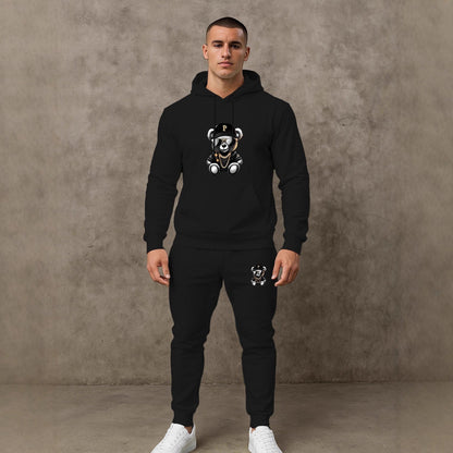 Herren Hoodie Set Streetwear Style Schwarz - BerlinGlamour