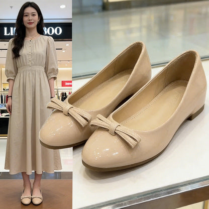 Damen Ballerinas Klassisch mit Schleifendetail Elegantes Design - BerlinGlamour