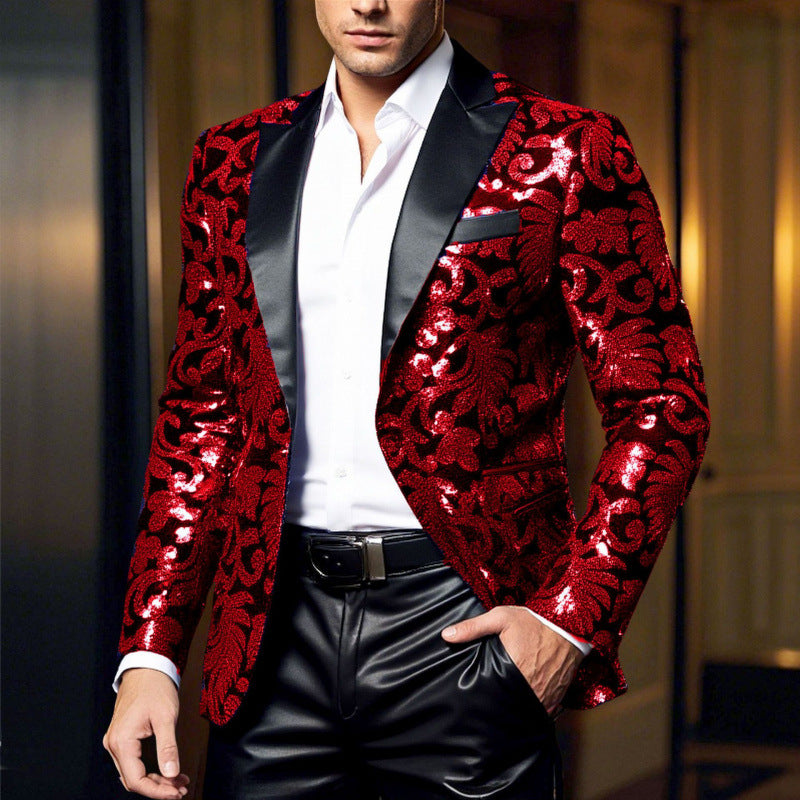 Herren Samtblazer Elegant mit Glanzakzenten
