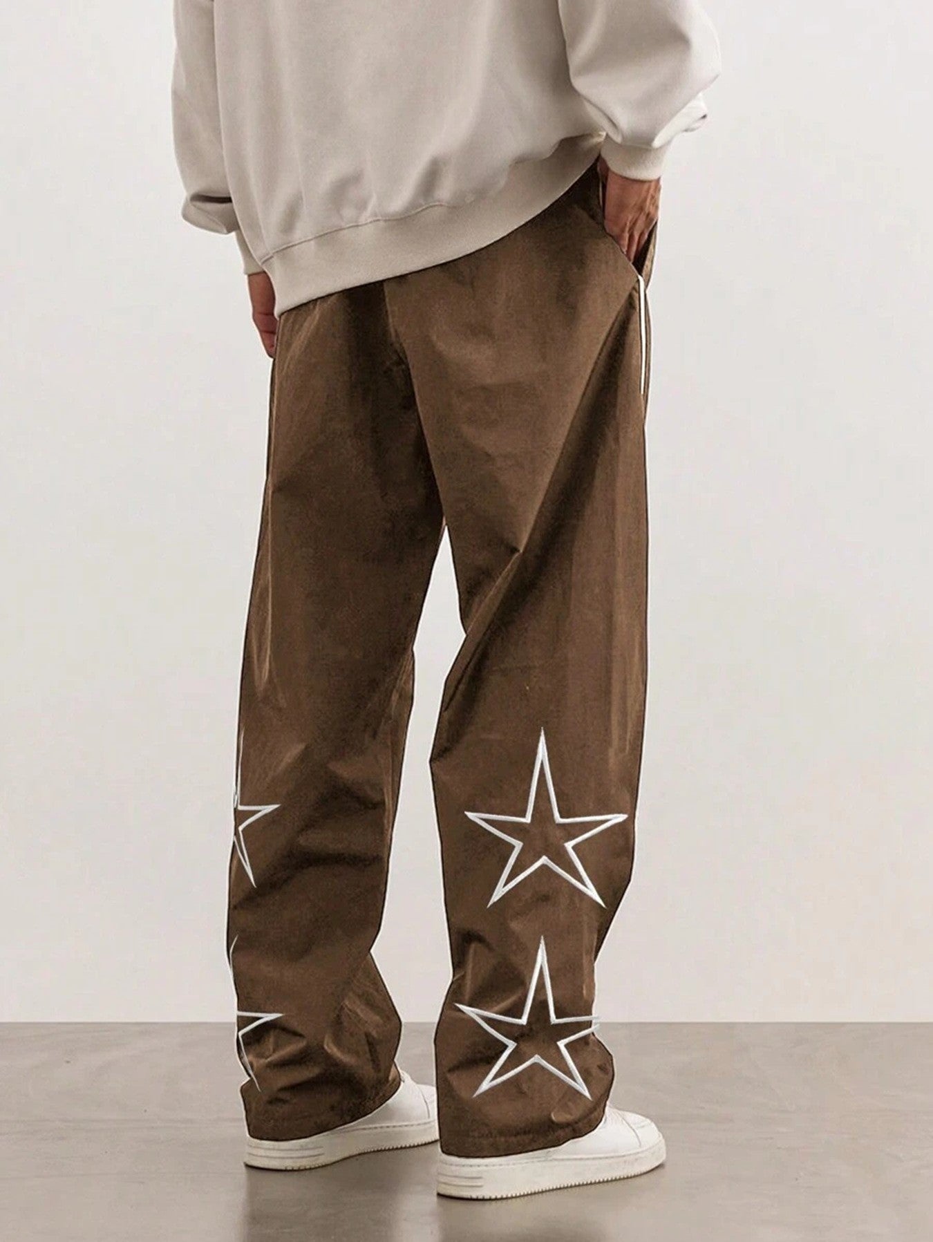 Herren Chino-Hose Mit Sternen-Muster Trendig Urban