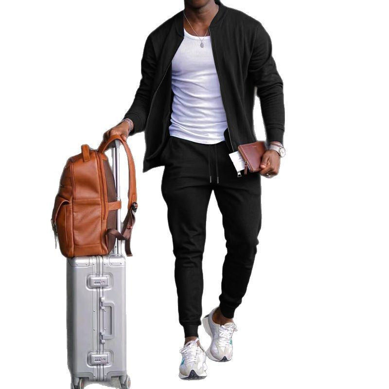 Herren Reise-Set Sportlich Leicht Jacke Jogginghose