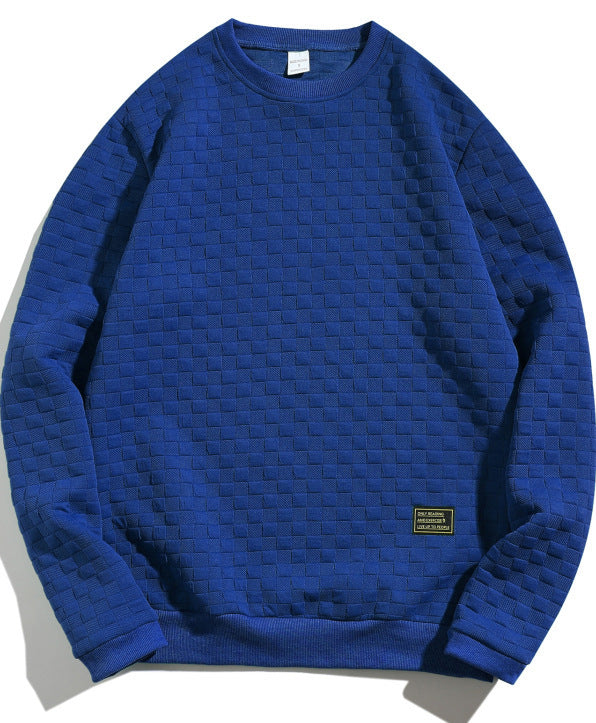 Herren Sweatshirt Strukturiert Modern Rundhals