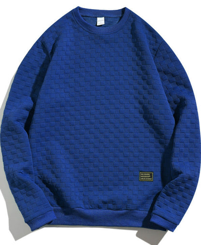 Herren Sweatshirt Strukturiert Modern Rundhals