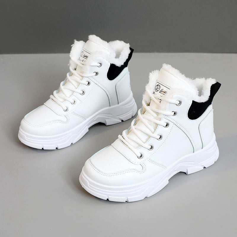 Damen Winterstiefel Sneaker High-Top Warm Kuschelig
