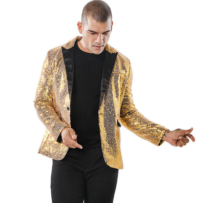 Herren Blazer Pailletten Elegant Modern Schnitt