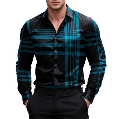 Elegantes Herren Langarmhemd Modern Slimfit