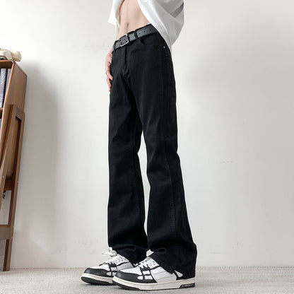 Lässige Herren Jeans Bequem Weit Geschnitten
