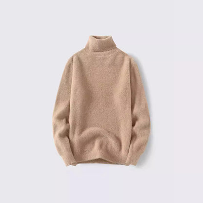 Herren Rollkragenpullover Weich Warm Strick