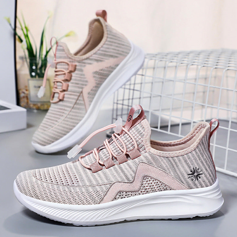 Damen Sneaker Leicht Sportliche Laufschuhe Mit Schnellschnürsystem