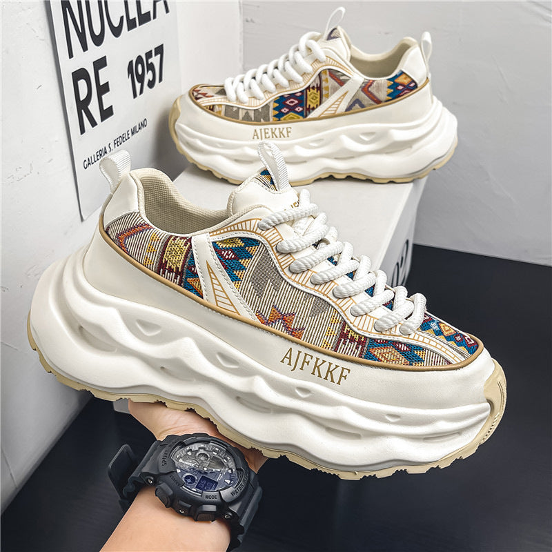 Damen Sneaker Sportlich Modisch Auffällig Muster