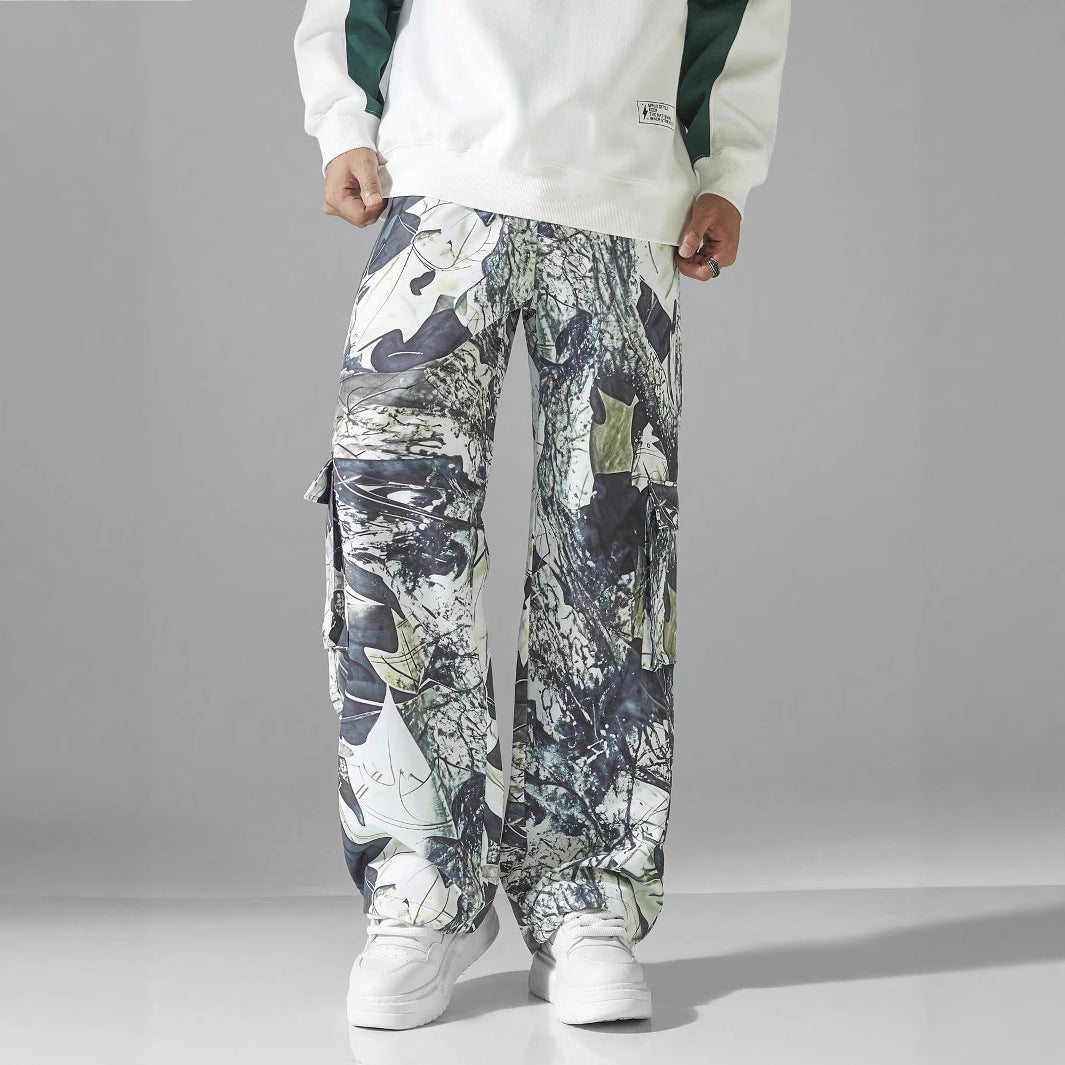 Herren Cargohose Modern Bequem Muster Hose