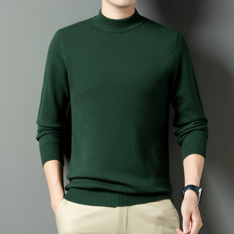 Herren Rollkragenpullover Hochwertig Baumwolle Berlin Stil