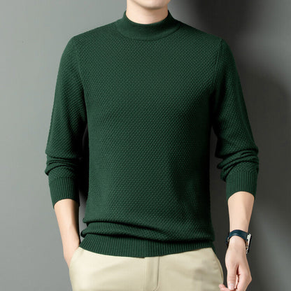 Herren Rollkragenpullover Hochwertig Baumwolle Berlin Stil