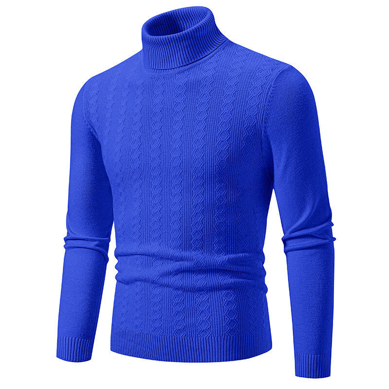 Herren Pullover Rollkragen Struktur Design Modern