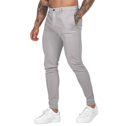 Herren Slim-Fit Hose Elastisch Mit Taschen Modern