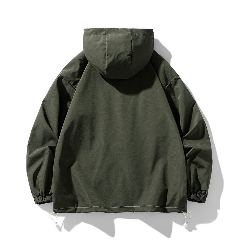 Herren Outdoor-Jacke Winddicht Praktisch mit Kapuze