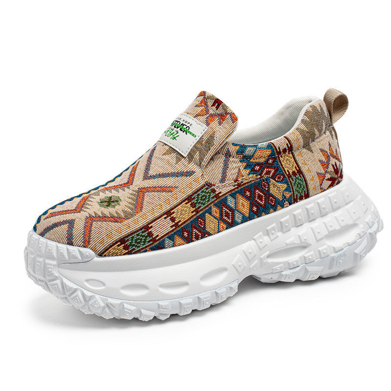 Damen Sneaker Slip-On atmungsaktiv Mode Schuhe Bequem