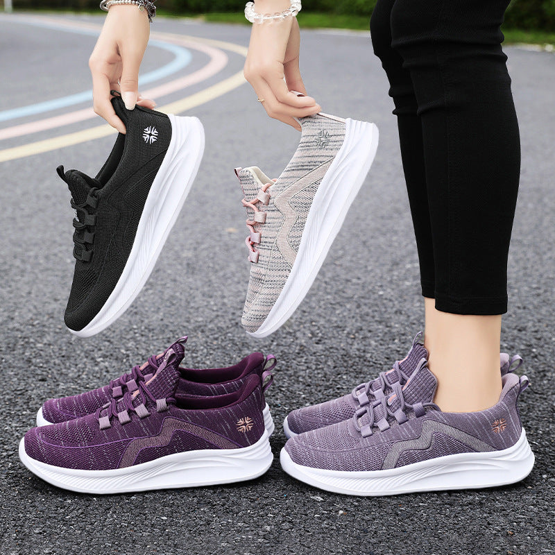 Damen Sportsneakers Atmungsaktiv Elastisch Laufschuhe