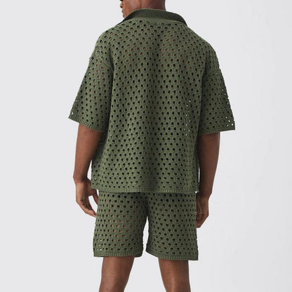 Herren Sportset Atmungsaktiv Kurzarm Shorts Laufset