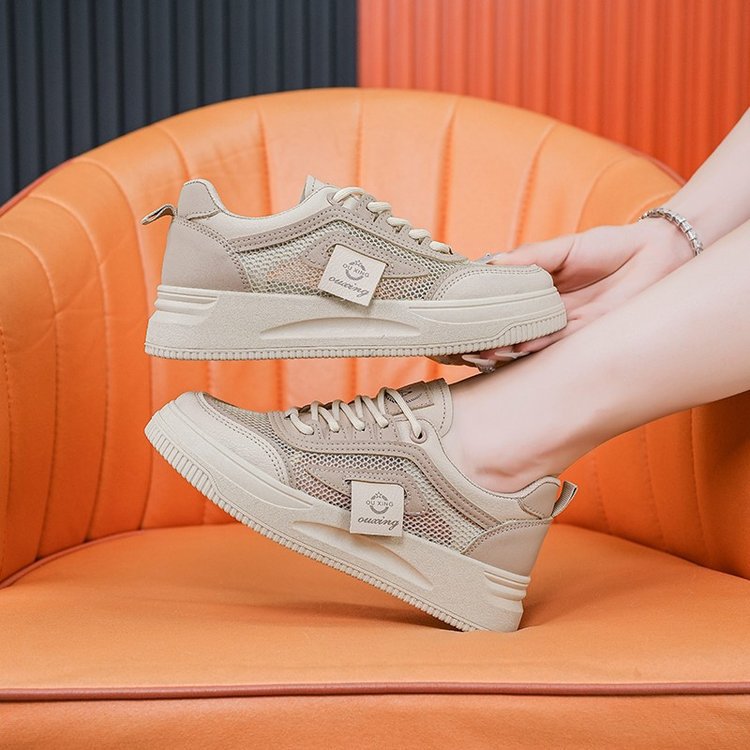 Damen Sneaker Atmungsaktiv Mesh Laufsohle Rutschfest
