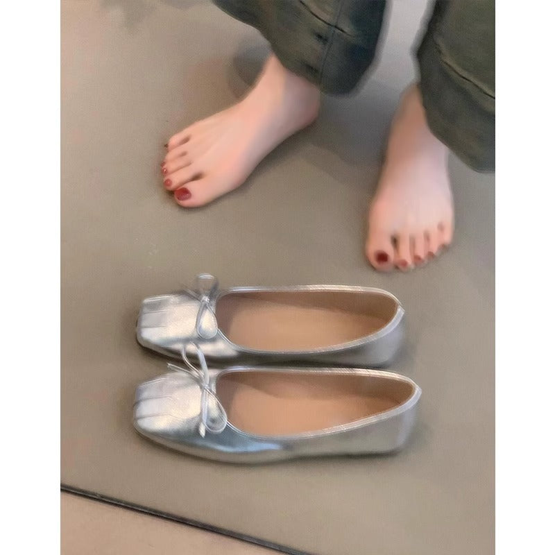 Damen Ballerinas Komfortabel Plissee Design Elegante Schuhe