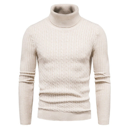 Herren Rollkragenpullover Zopfmuster Elegante Geschenkidee