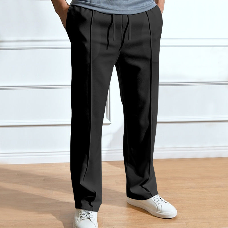 Herren Freizeithose Elastisch Bequem Mit Druckknöpfen