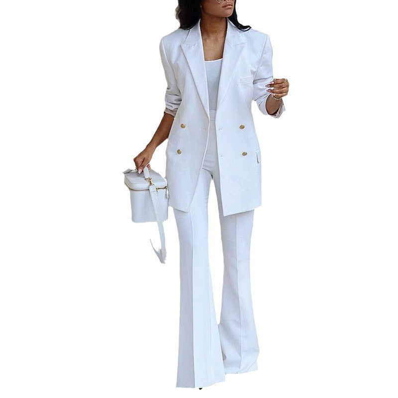 Damen Blazer-Set Elegant mit weitem Bein und Taillengürtel