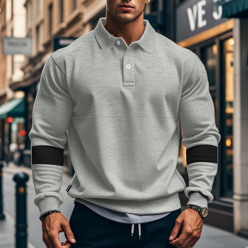 Herren Pullover Modern mit Kontraststreifen Trendy
