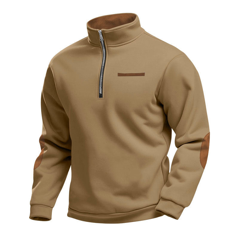 Herren Sweatshirt Stehkragen Reißverschluss Modisch Hochwertig