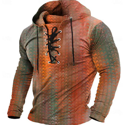 Herren Sweatshirt Hoodie Wabenmuster Trendig Modern