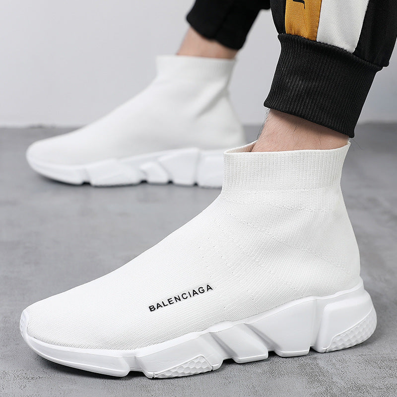 Damen Sneaker Slip-On Hoch Strick Bequem Mode