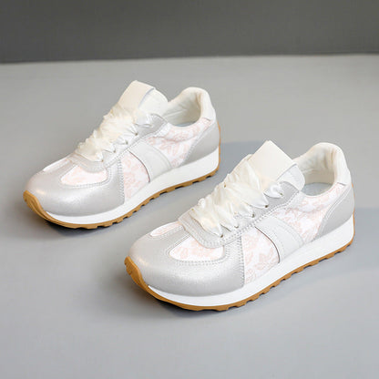 Damen Sneaker Sportlich Glänzend Atmungsaktiv