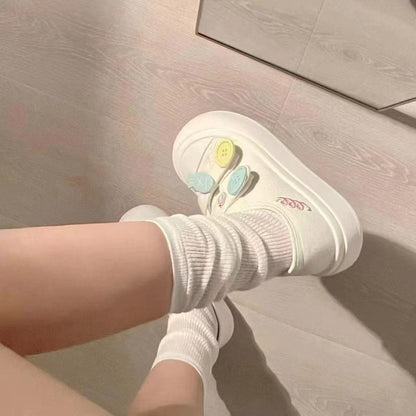 Damen Plateau-Slipper Modisch Verspielt mit Dekoration