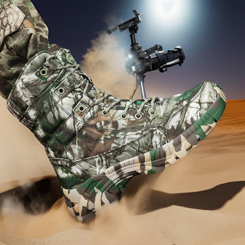 Herren Militärstiefel Rutschfest Strapazierfähig Outdoor