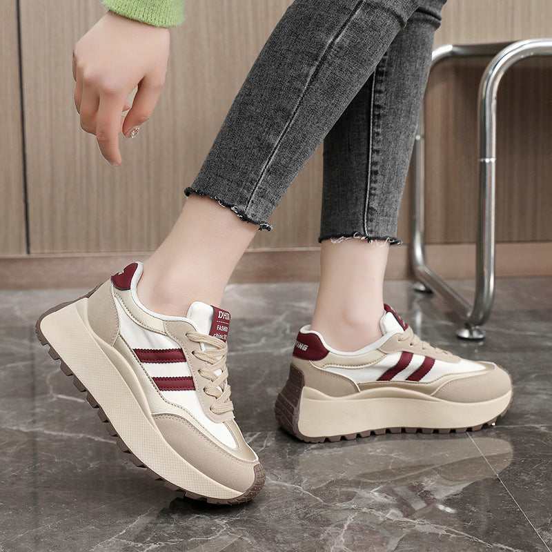 Damen Sneaker Plateau Schuhe Hoch Modisch Komfortabel