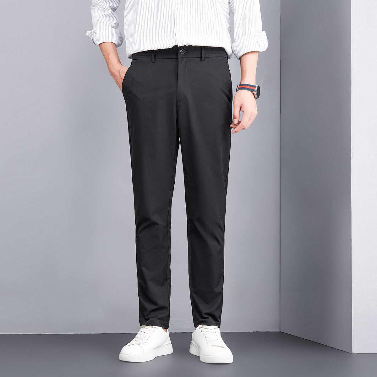 Herren Anzughose Elegant Elastisch Mit Taschen Schnitt - BerlinGlamour