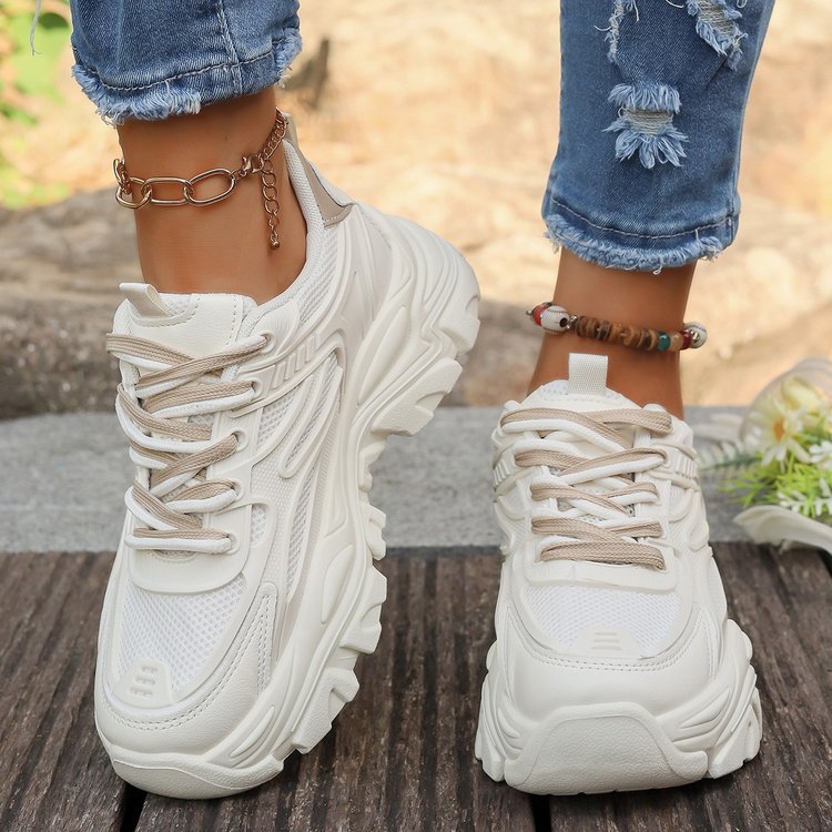 Damen Sneaker Chunky Sterne Schuhe Trendy