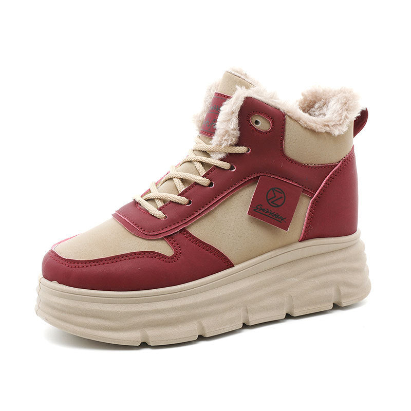 Damen Sneaker High-Top Kuschelig Sportlich Frauen Schuhe