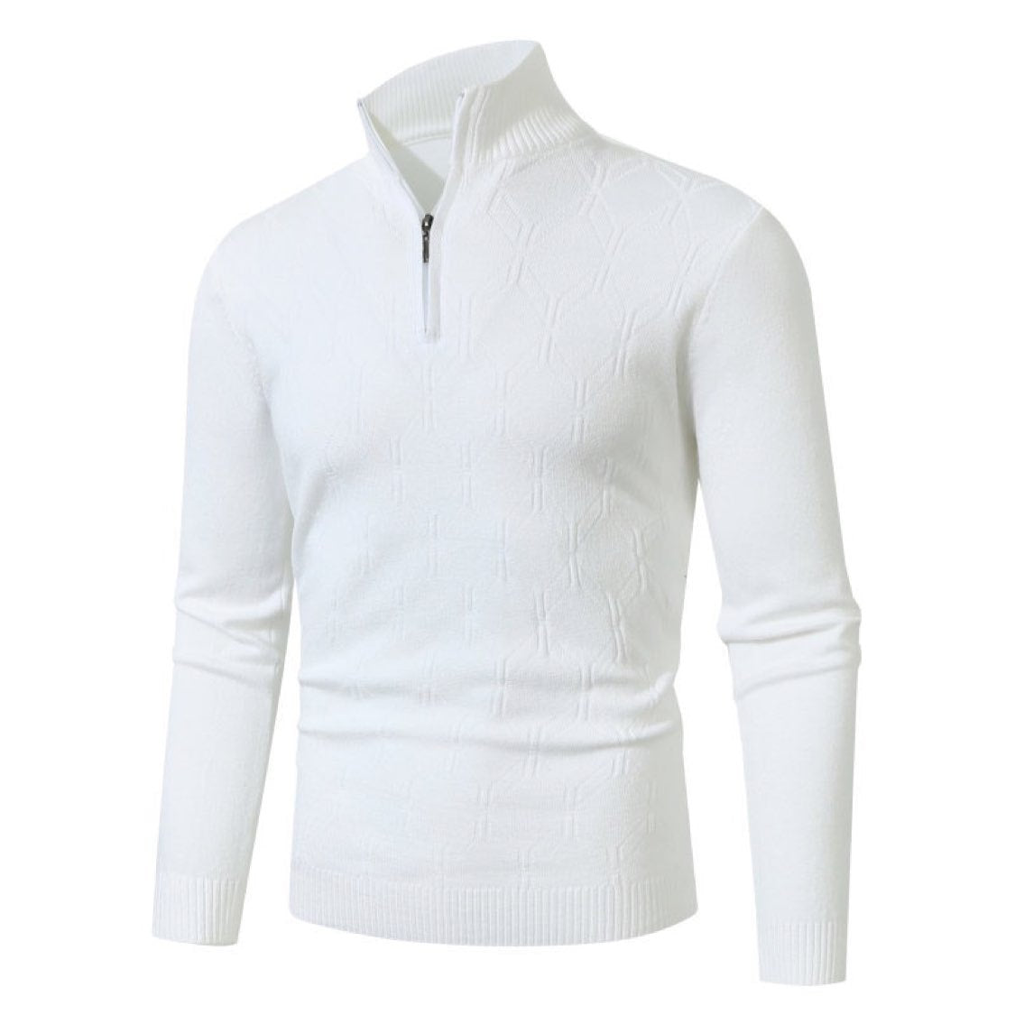 Herren Strickpullover Modern Struktur Muster Schmal