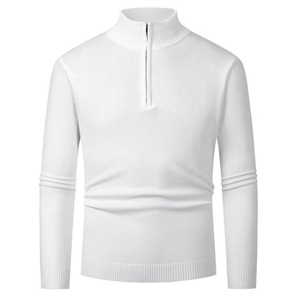 Herren Rollkragenpullover Elegent Reißverschluss Warm