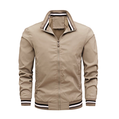 Herren Freizeitjacke Sportlich Modern Stehkragen